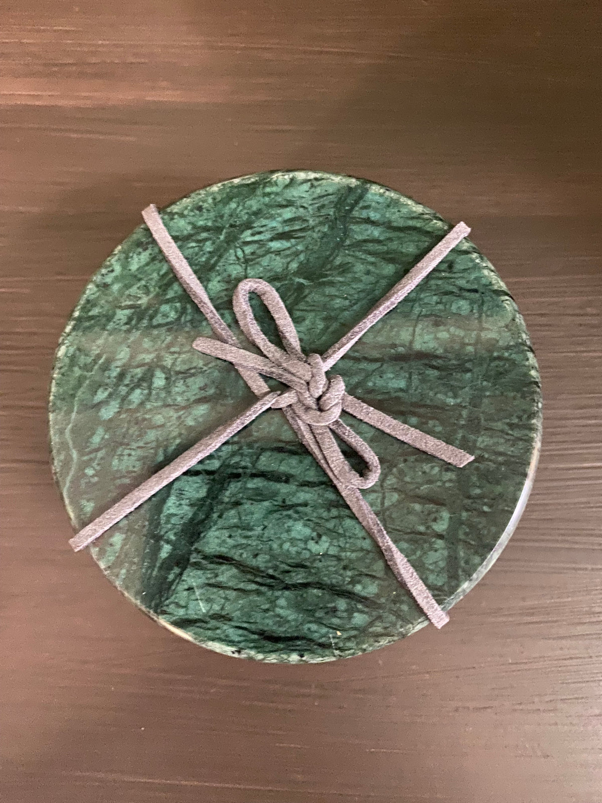 MARBLE COASTERS - ROUND - GREEN