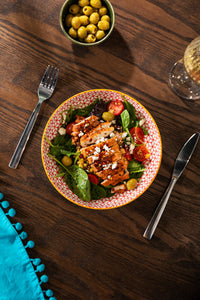 MIKASA GEOMETRIC BLUE PASTA BOWL