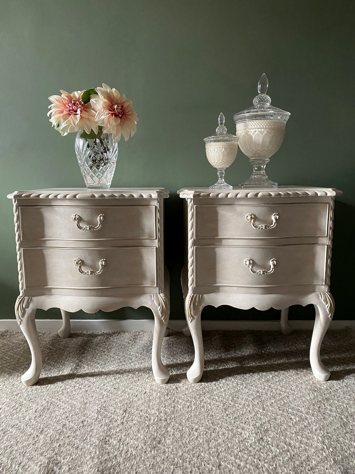 FRENCH STYLE BEDSIDES - SET OF 2