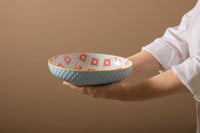 MIKASA BLUE MOSAIC PASTA BOWL