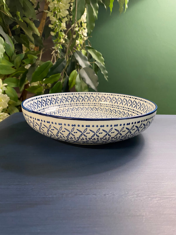 MIKASA BLUE MEDITERRANEAN PASTA BOWL