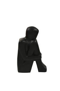 WOODEN SITTING FIGURE