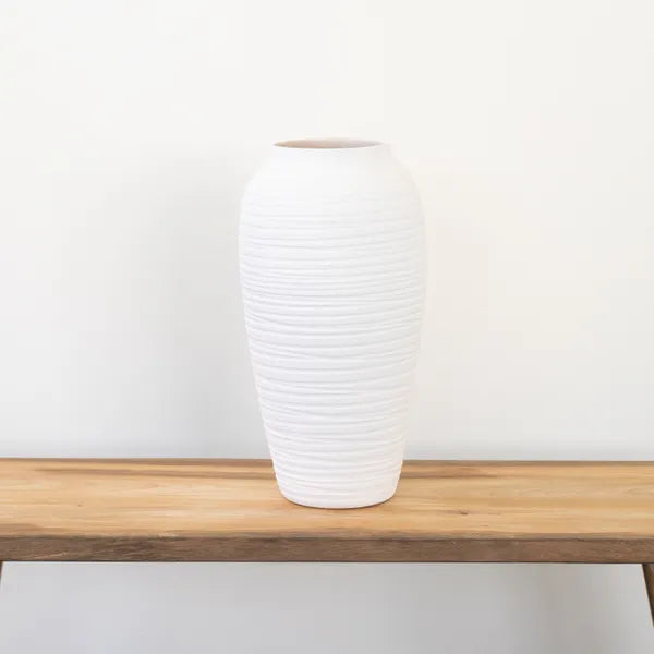 ADESSO WHITE TABLE VASE - LARGE