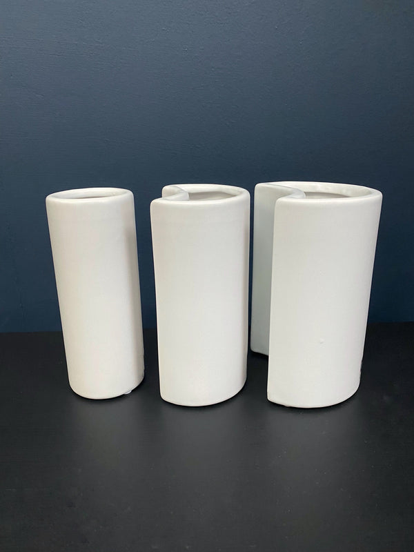 NESTLE WHITE VESSELS - SET OF 3