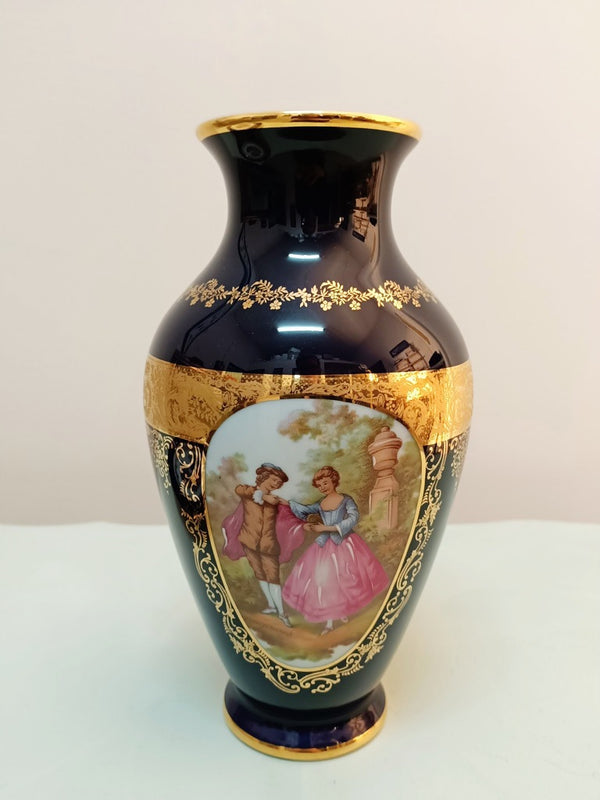 Limoges Hand Painted Vase & Plate